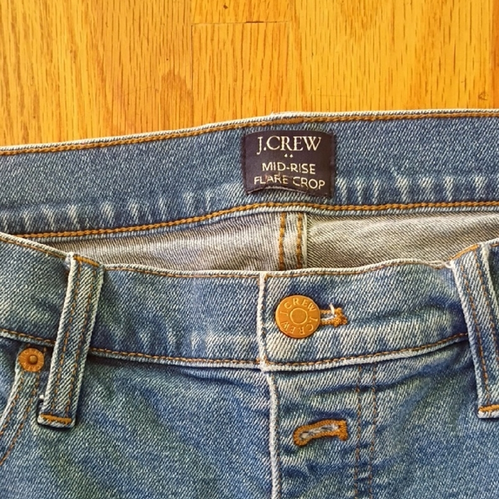 J. Crew Flare Crop Jeans - Classic Blue - Picture 2 of 11